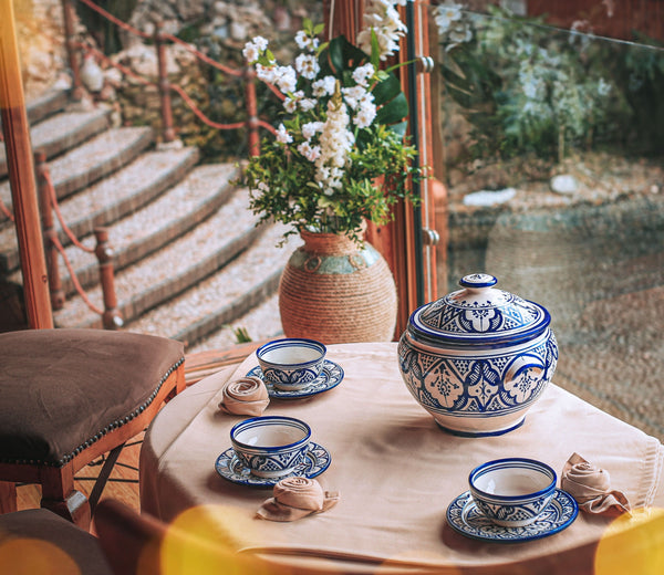 Tureen Set with bowls and plates